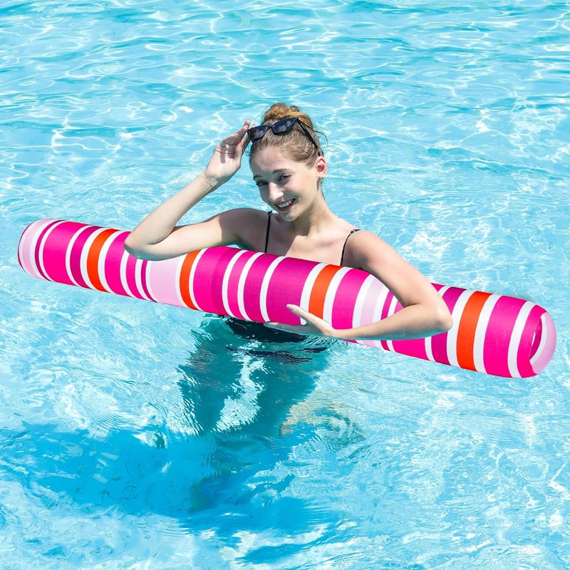 FindUWill Inflatable Swim Pool Noodles, 2 Pack Soft Fabric Covered Large Swim Noodles, Premium Buoyancy for Swimming Floating, Pool Floats Toys for Adults Pool Accessories - Image 3